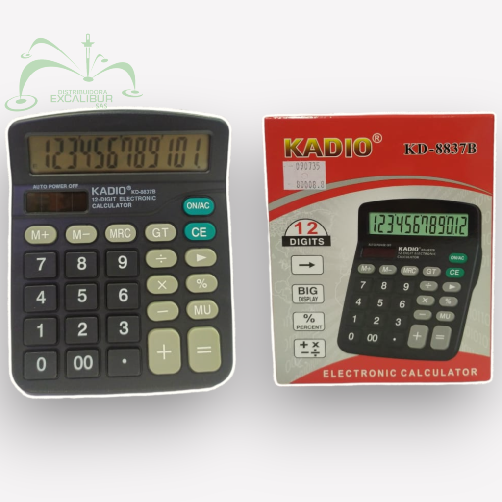 CALCULADORA KADIO 8837-12 DIGITOS DE ESCRITORIO