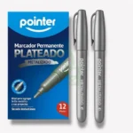 MARCADOR POINTER PLATEADO METALIZADO