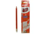 Lapiz Color Rojo Kores x6 Jumbo Con Sacapunta y Borrador - Imagen 2